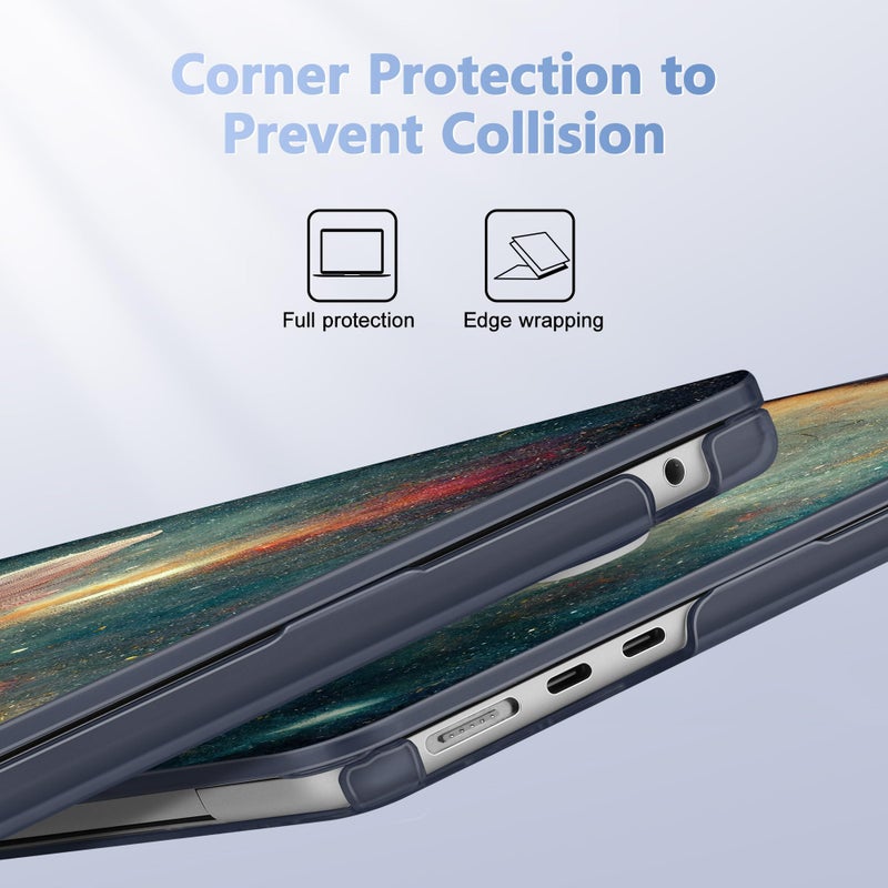 May Chen for M4 MacBook Air 13.6 Inch Case 2025 2024 2023 2022 Release Models: A3240 A3113 M3 A2681 M2  Plastic Hard Shell Case for MacBook Air 13.6 "" with Retina Display Fits Touch ID  Flower Stars - Image 3